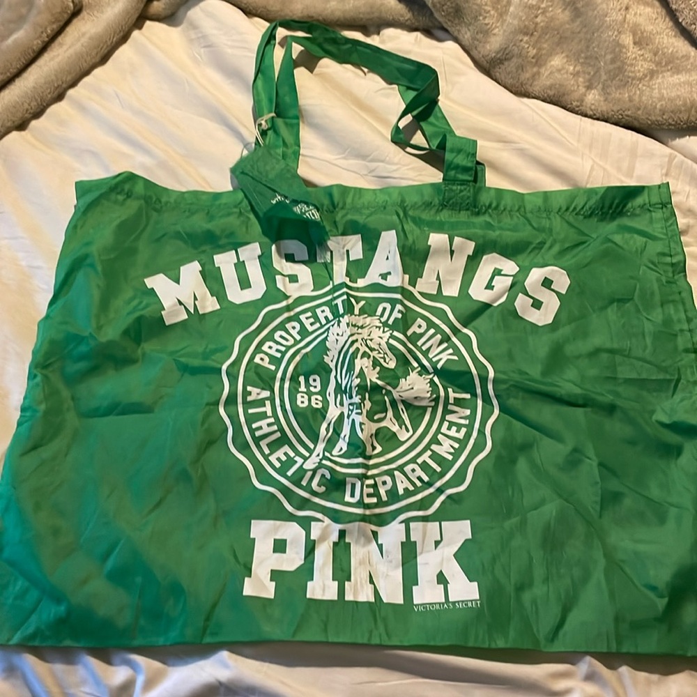 Victoria's Secret Green Nylon Carry All Bag
